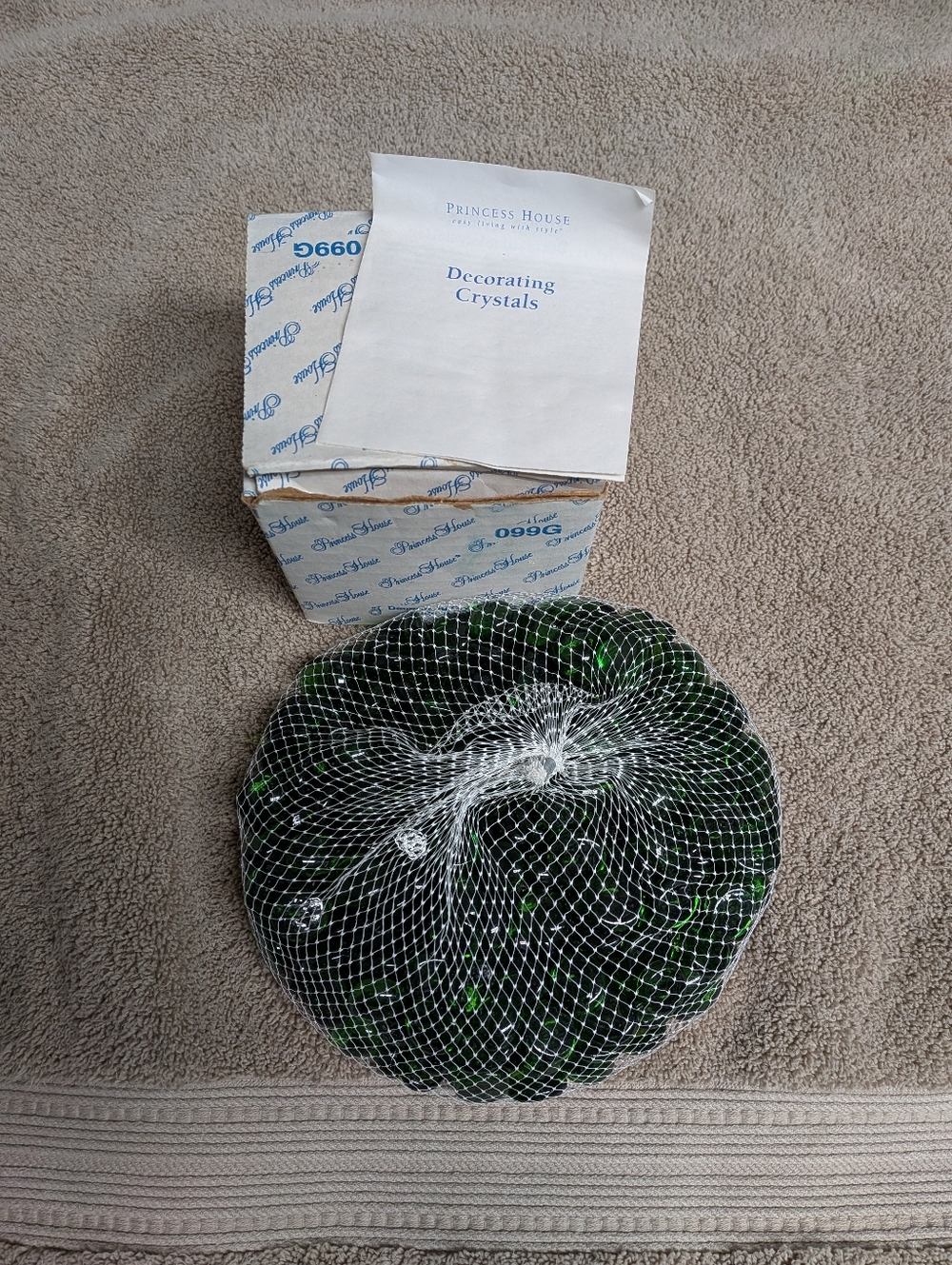 Princess House 099G Green Decorating Bead Crystals NEW NIB